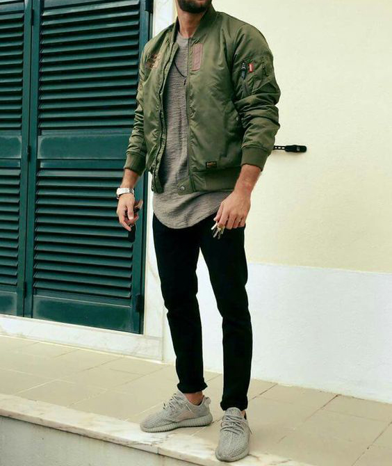 Jaqueta sarja verde militar best sale masculina